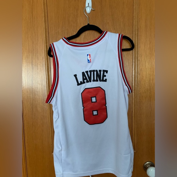 CHICAGO BULLS ZACH LAVINE WHITE JERSEY SIZE MEDIUM - Picture 2 of 2